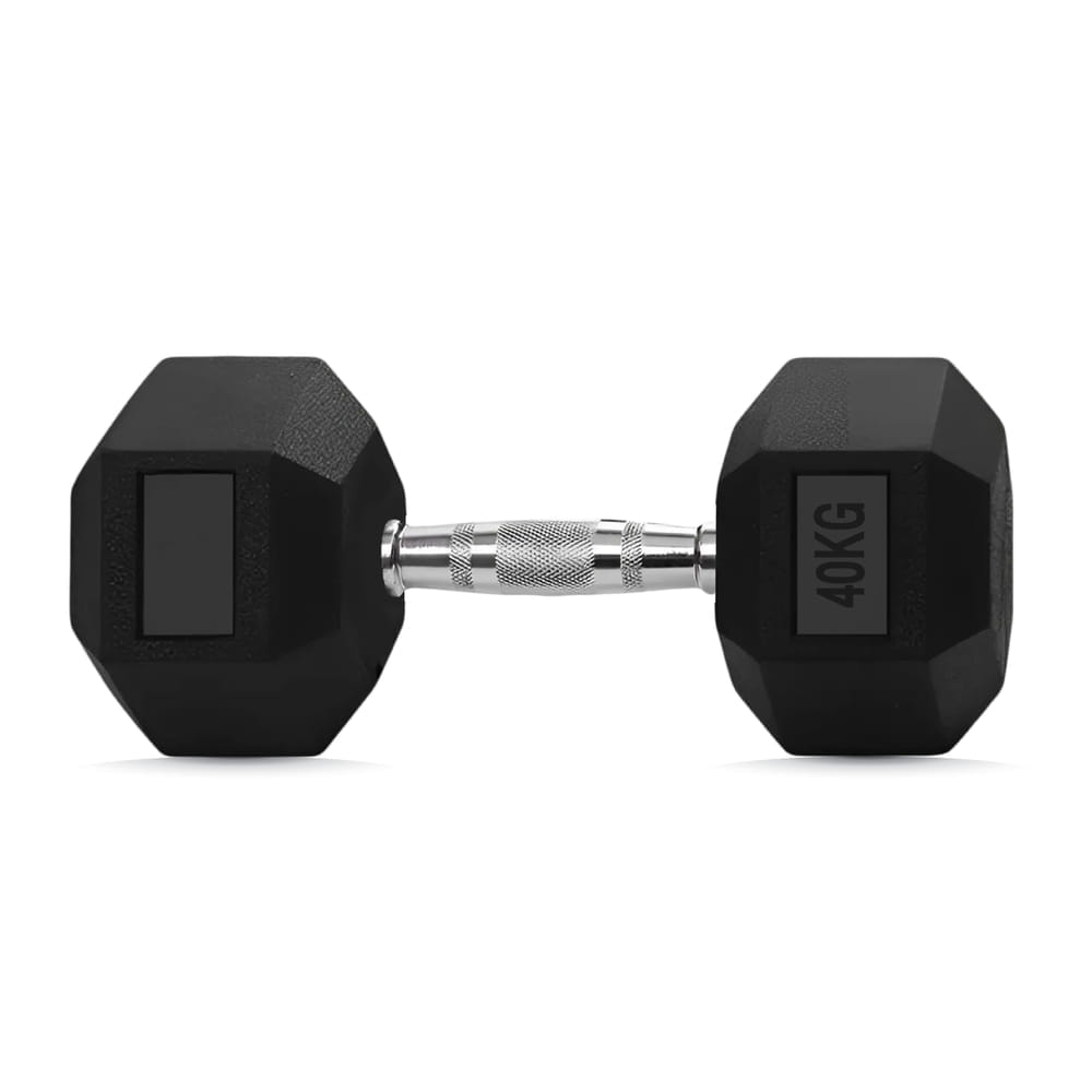 ดัมเบลยางเหลี่ยม HOMEFITTOOLS 40 KG 1 คู่